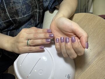 однотон маникюр — работа мастера Бурулай, Flamy nails Комсомольская