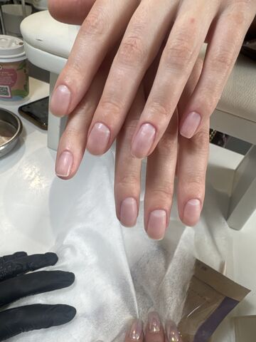 гигиенический маникюр — работа мастера Нурита, Flamy nails Комсомольская