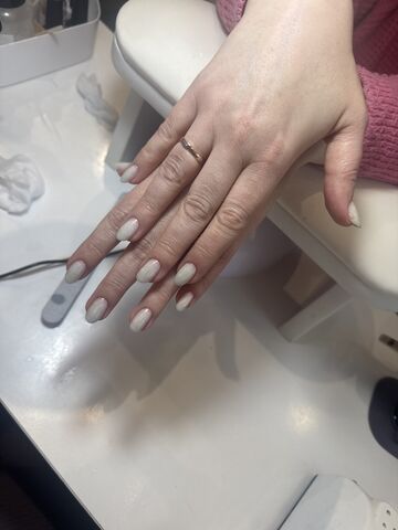 однотон маникюр — работа мастера Бурулай, Flamy nails Комсомольская