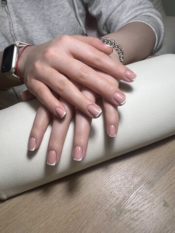нюд маникюр — работа мастера Нури, Flamy nails Комсомольская