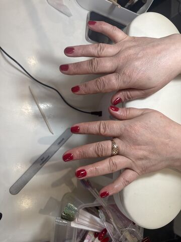 однотон маникюр — работа мастера Бурулай, Flamy nails Комсомольская
