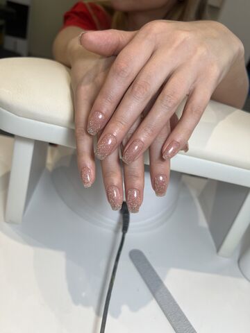 нежный маникюр — работа мастера Нури, Flamy nails Комсомольская