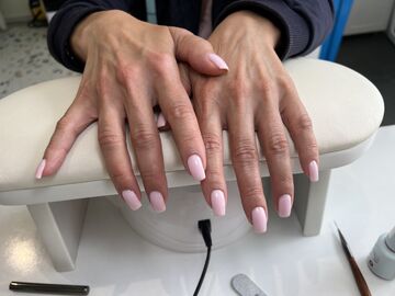 нюд маникюр — работа мастера Нури, Flamy nails Комсомольская